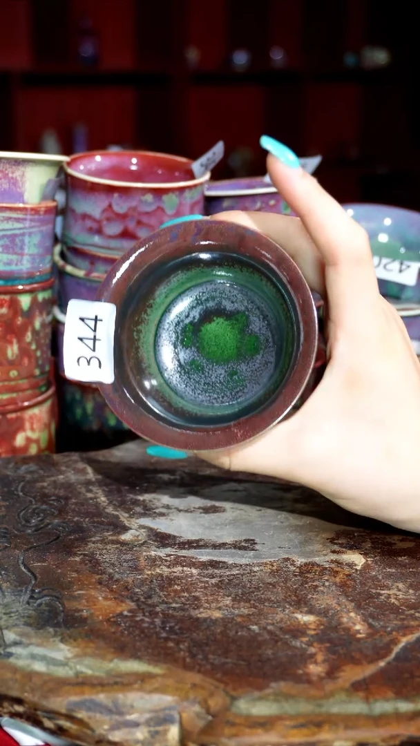 摆件 精品窑变钧瓷茶器