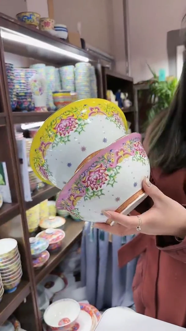 【闪购商品】瓷片9英寸汤碗2个景德镇陶瓷