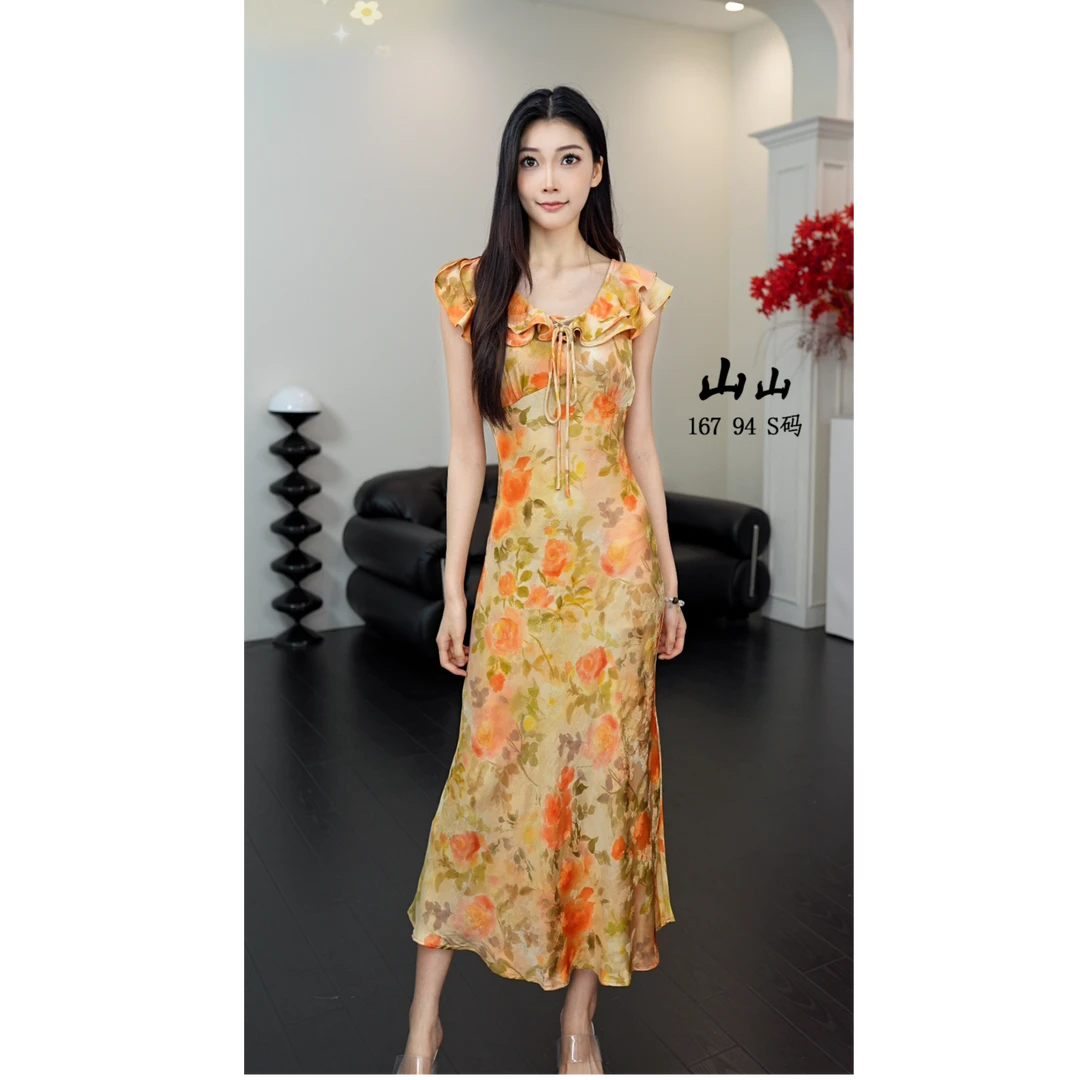 山山-G714显瘦气质时尚法式收腰禁机洗