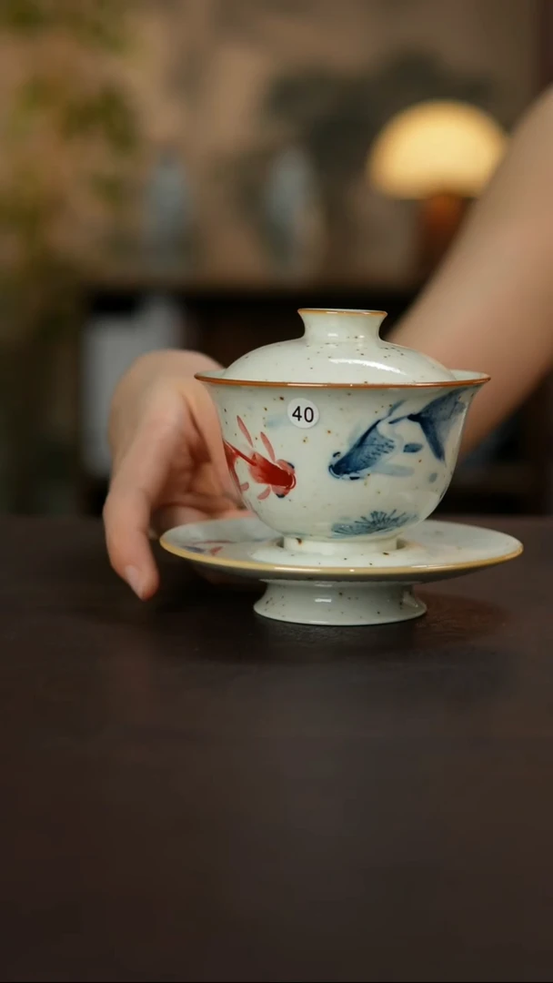 杯景德镇陶瓷杯碗柴烧多人