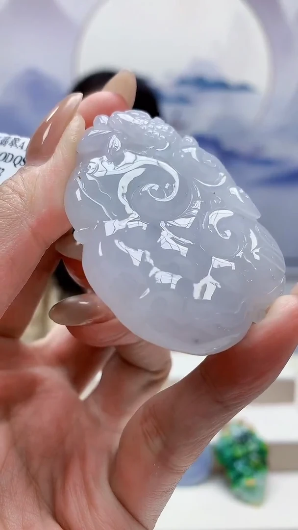 未镶嵌定制翡翠4852MM-毛货挂件62