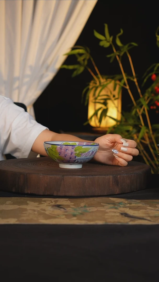 碗景德镇手工手绘高温釉下彩可进蒸箱烤箱微波炉洗碗机
