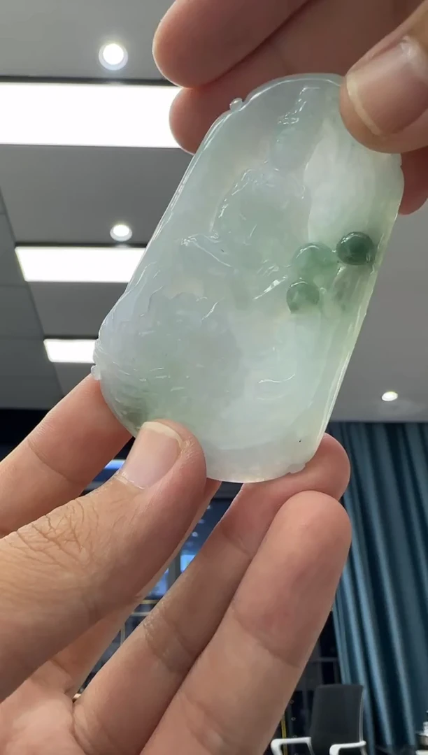 颈饰未镶嵌翡翠天然翡翠A货孤品一件