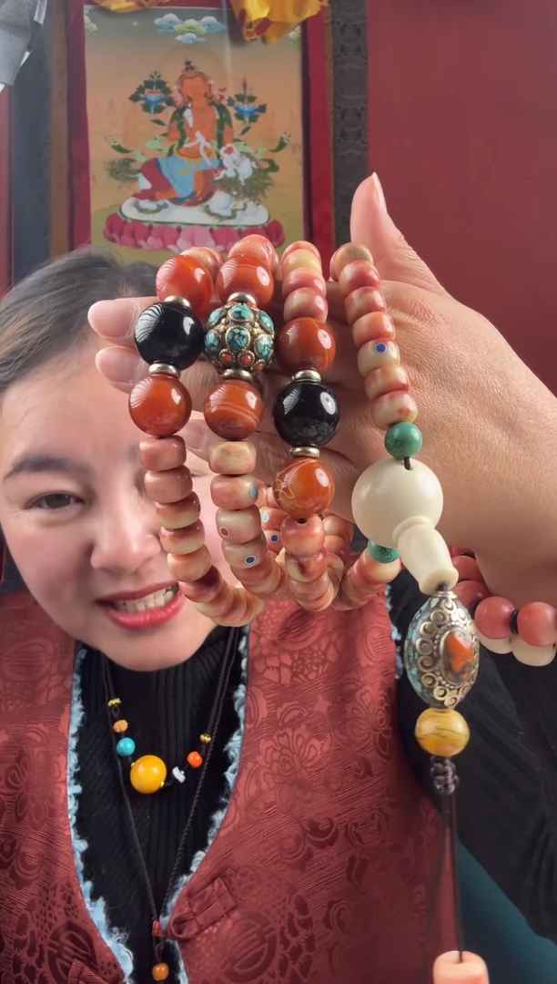 无非金属藏地梅花古串