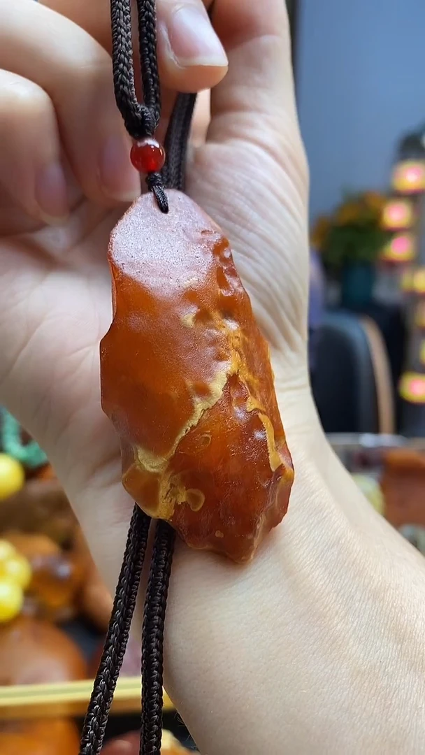 琥珀颈饰未镶嵌新****店吊坠