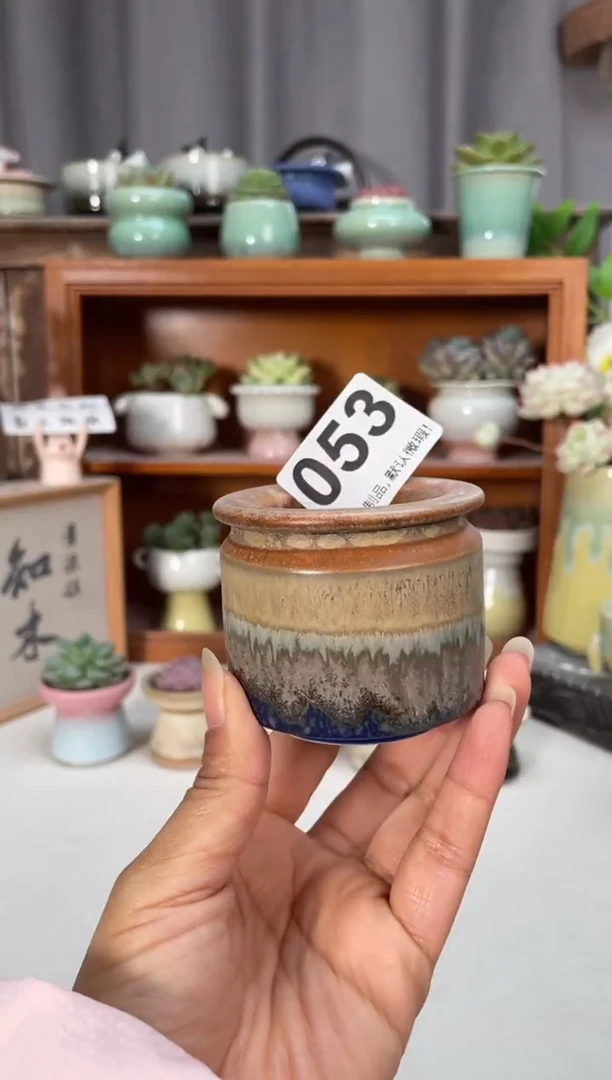 瓷片053知木小芳花盆