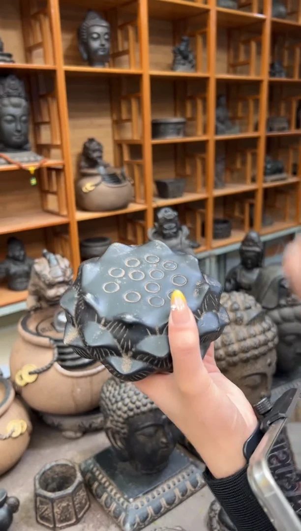 陶土莲蓬实心底座