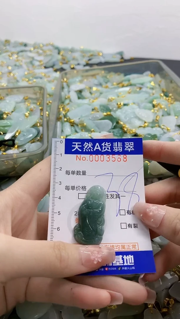 颈饰未镶嵌翡翠天然A货翡翠