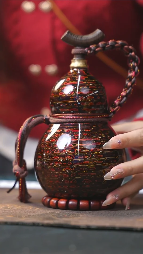 【闪购商品】WZ309漆艺酒葫芦不包手串及旋转底座