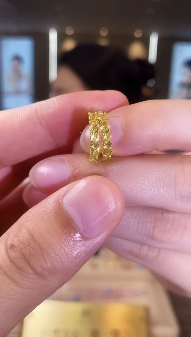 蓝宝石耳饰银S925镶嵌09