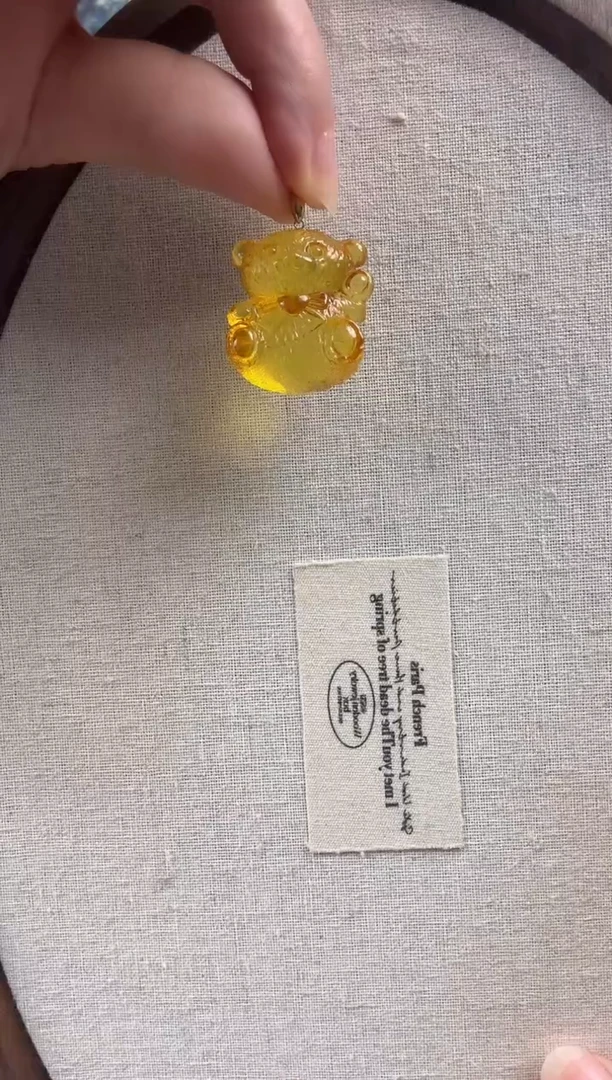手串琥珀未镶嵌琥珀熊熊吊坠