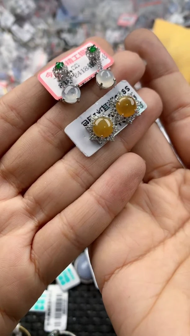 银S925镶嵌戒指翡翠161616----3*