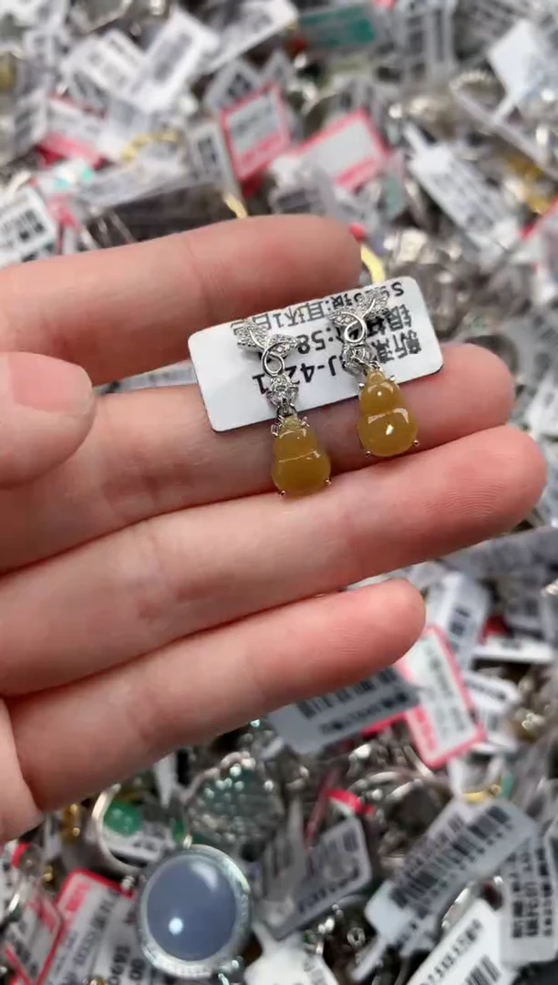 银S925镶嵌戒指翡翠222   2