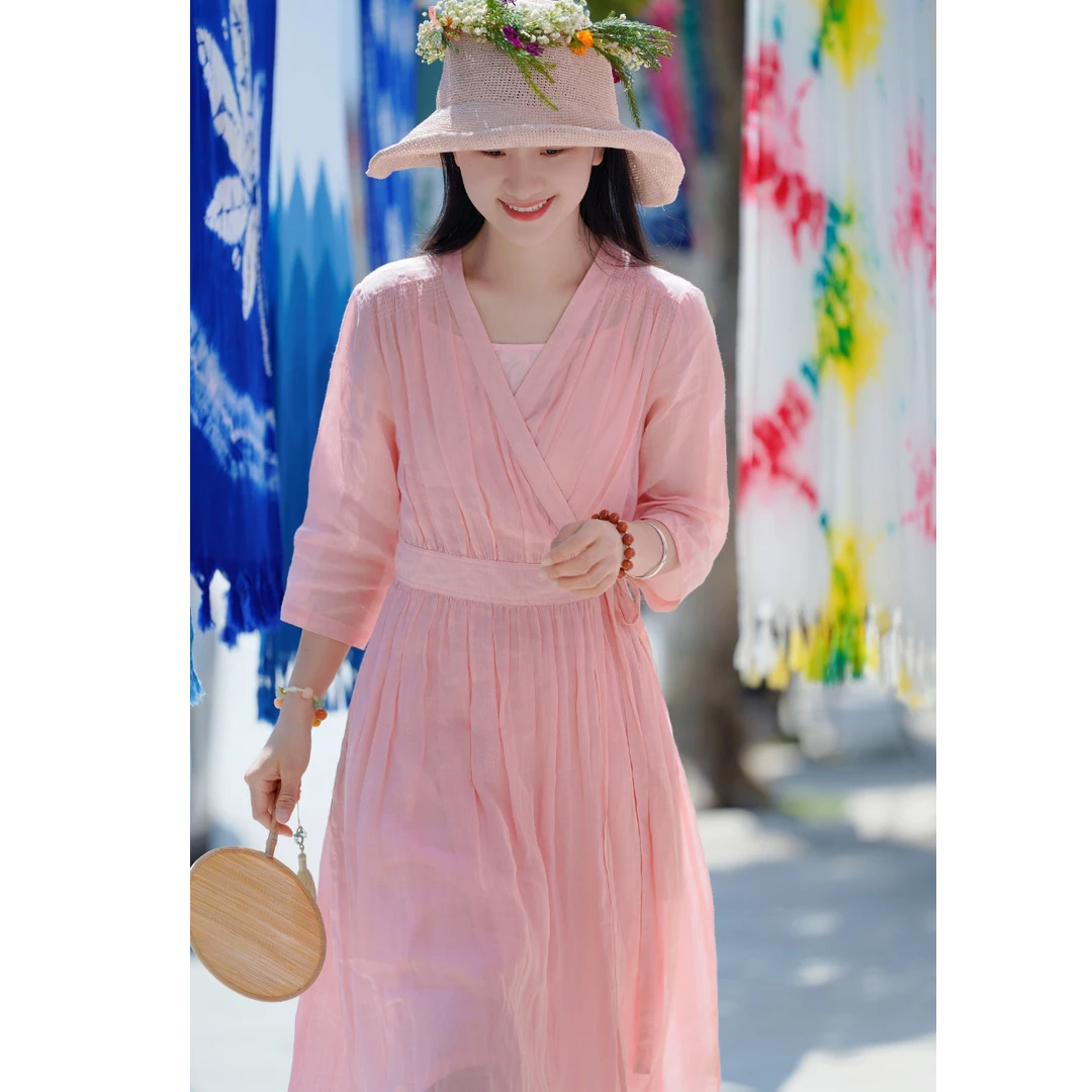 《玲珑》苎麻连衣裙/