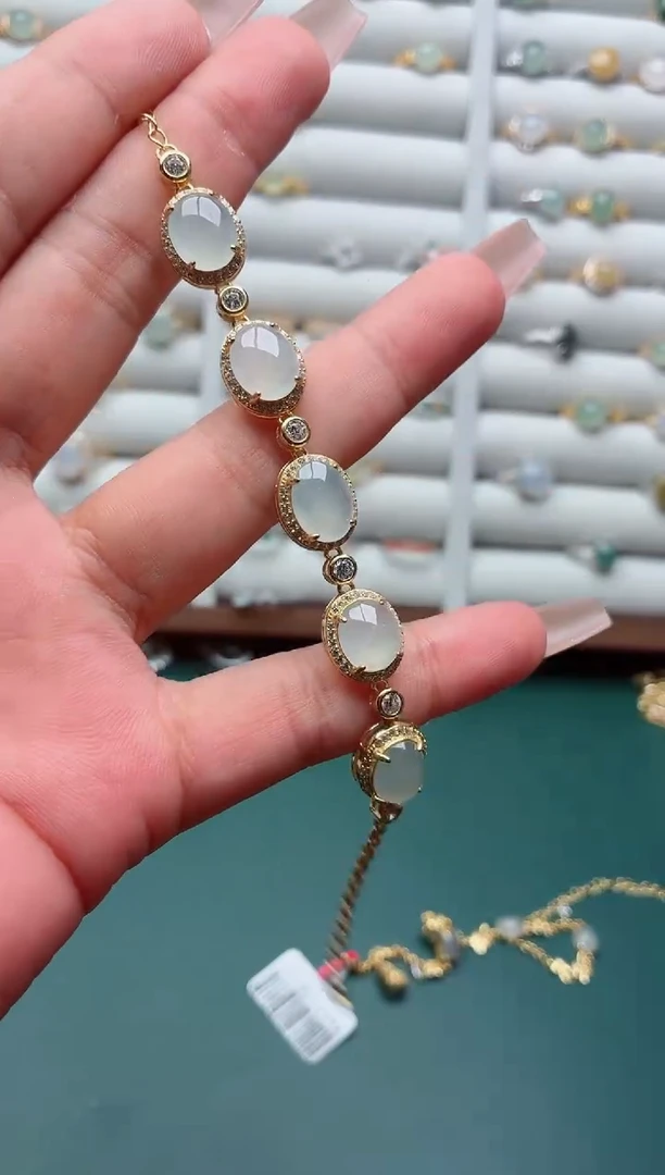 吊坠(不含链)银S925镶嵌翡翠.