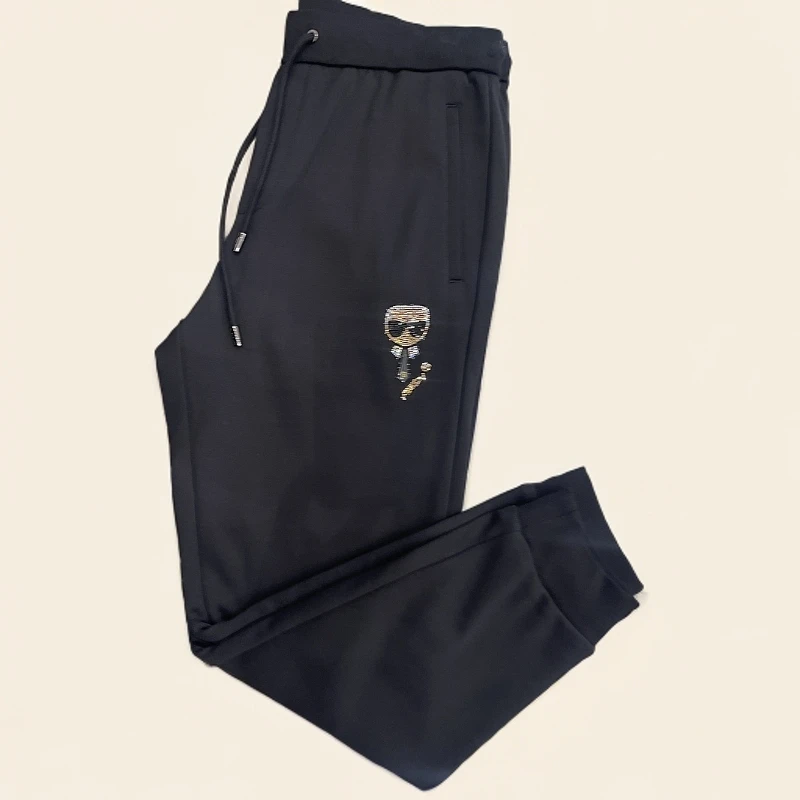 FEIDIMR男士高端时尚休闲加厚拉毛针织卫裤施华洛水晶钻23028