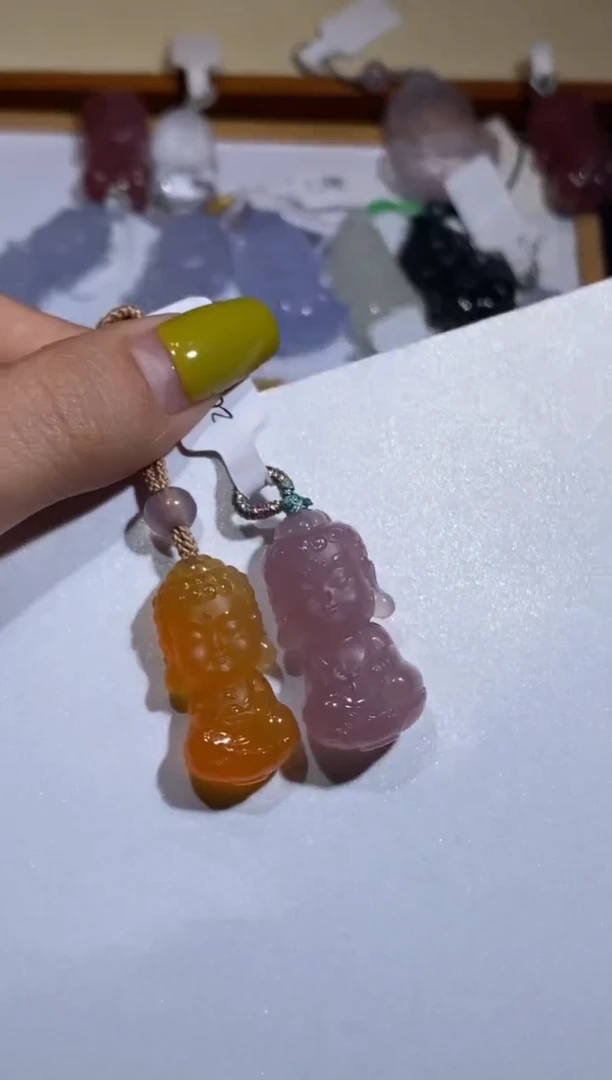 玛瑙/玉髓颈饰未镶嵌K****?大日如来不动明王宝宝佛