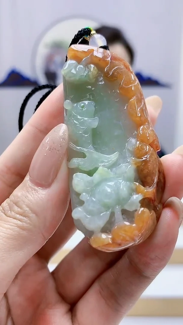 未镶嵌定制翡翠5160MM-毛货挂件41