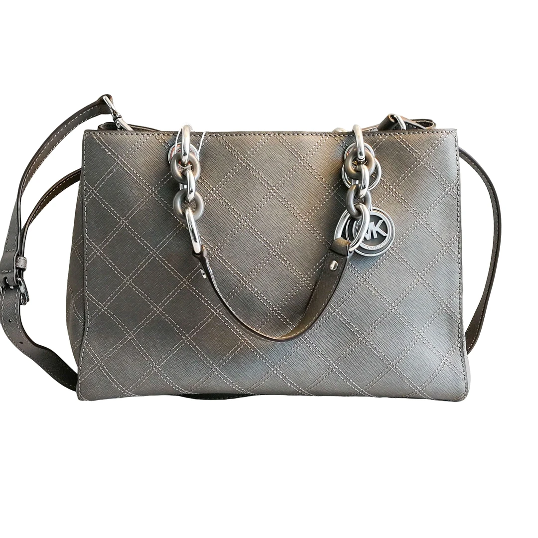 95新 MICHAELKORS/迈克高仕 灰色单肩包 031209