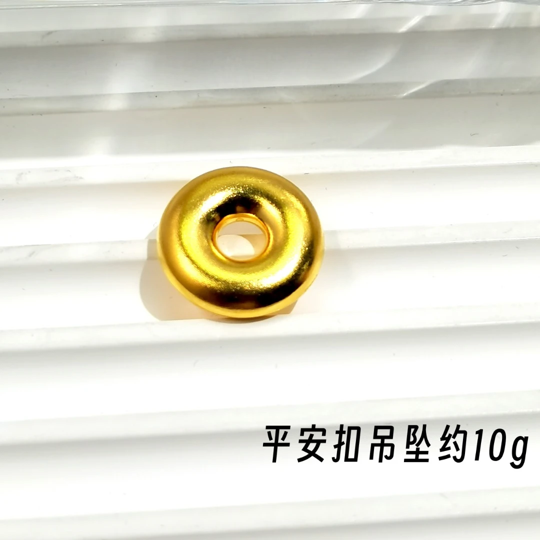 吊坠足银 古法时尚挂坠 平安扣吊坠  精美手工光面