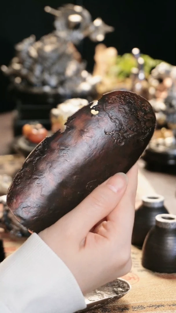 【闪购商品】紫铜高温设计龙茶则