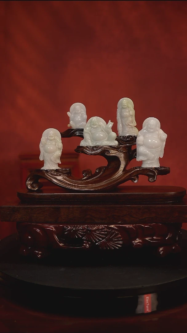 未镶嵌摆件翡翠五福临门