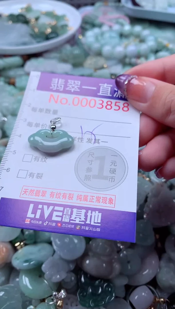 翡翠未镶嵌吊坠(不含链)3858