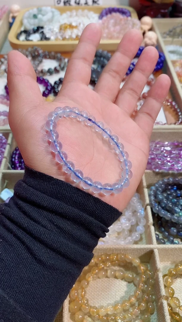 【闪购商品】水晶手链未镶嵌海蓝宝8M+ （多样性发其一）