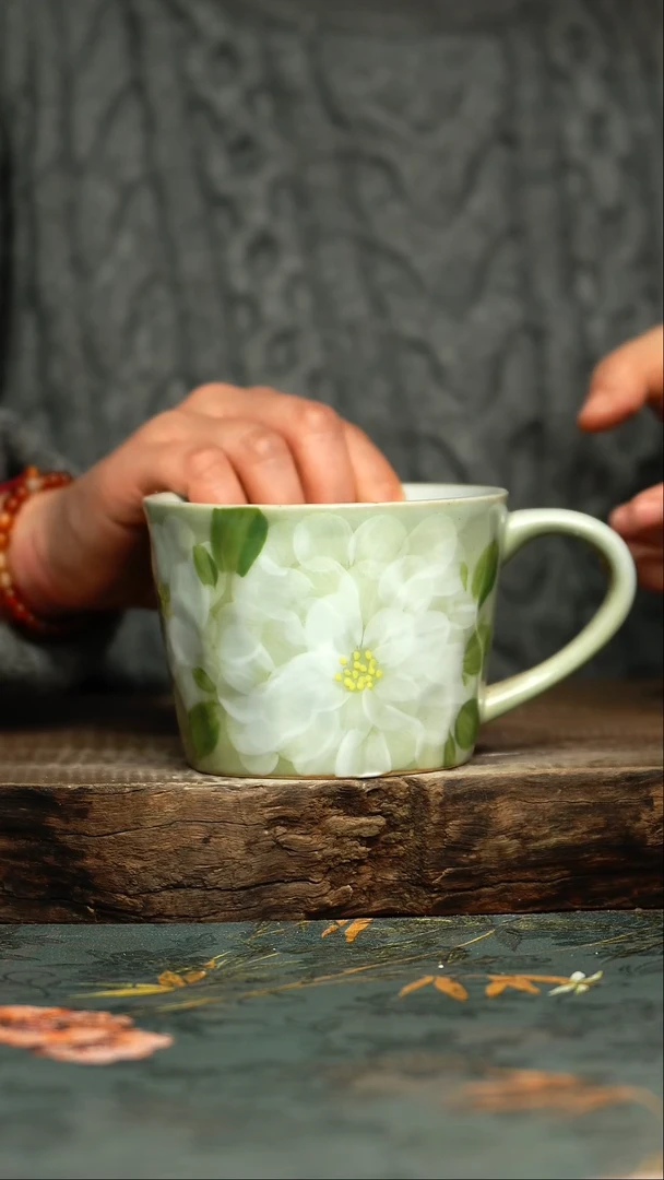 【闪购商品】杯釉下彩手工手绘同款陶器