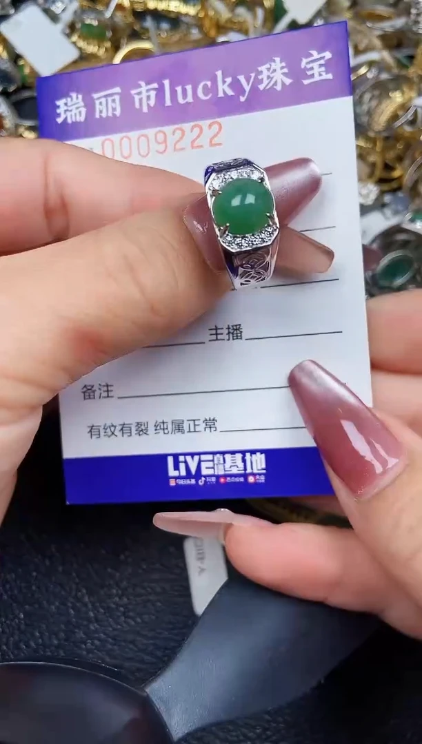 颈饰银S925镶嵌翡翠9222