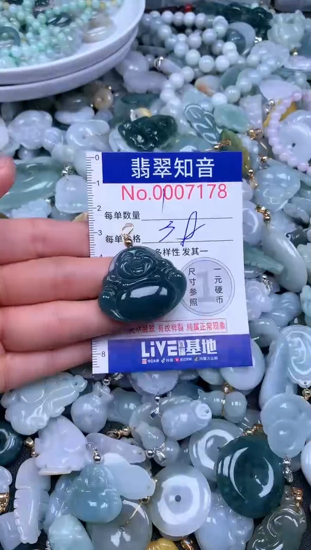 翡翠未镶嵌吊坠(不含链)7178