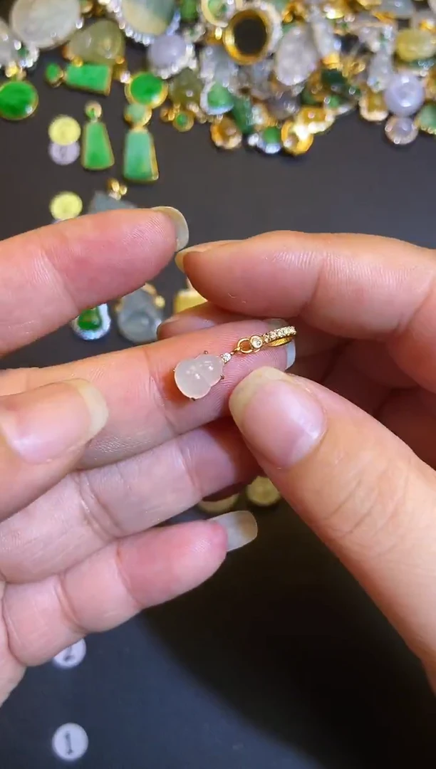 吊坠(不含链)银S925镶嵌翡翠1