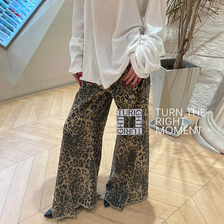 TURIGHT买手店25SS现货senseaweek设计师品牌 毛边解构阔腿牛仔裤