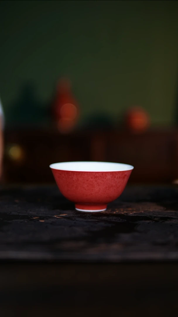 杯子景德镇纯手工陶瓷豇豆红