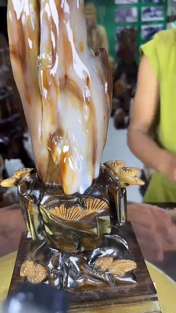 未镶嵌珠宝奇石硅化玉缅甸天然树化玉摆件