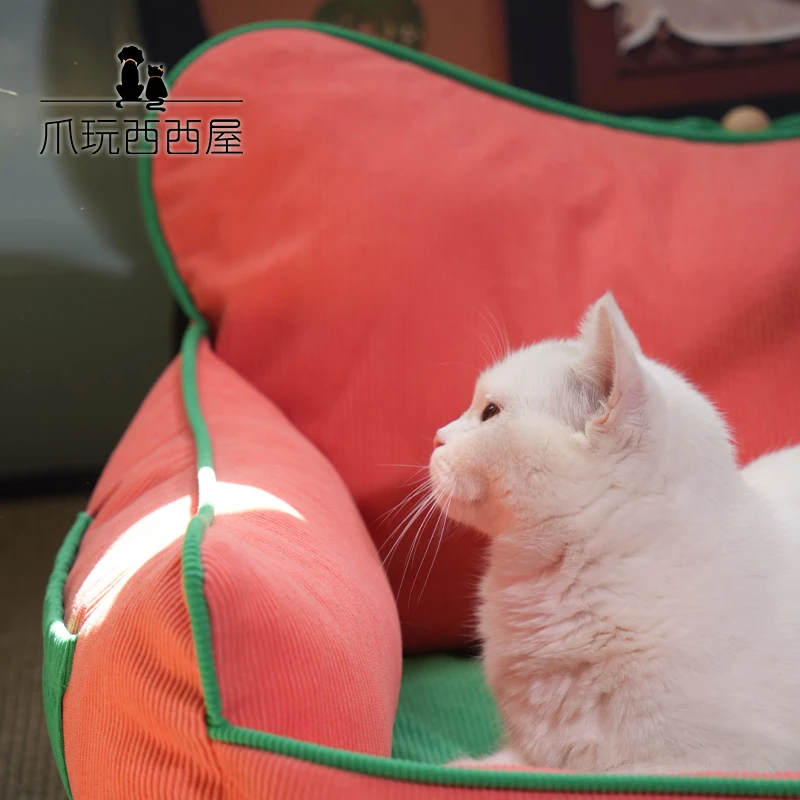爪玩西西屋冬季四季通用可拆洗犬猫通用宠物窝柔软亲肤加厚