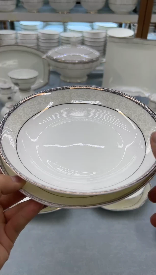 骨瓷玲珑8方1个8饭1个