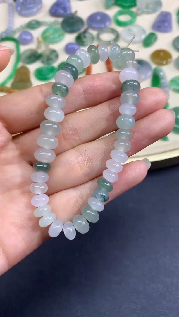 未镶嵌定制翡翠毛货手串|980