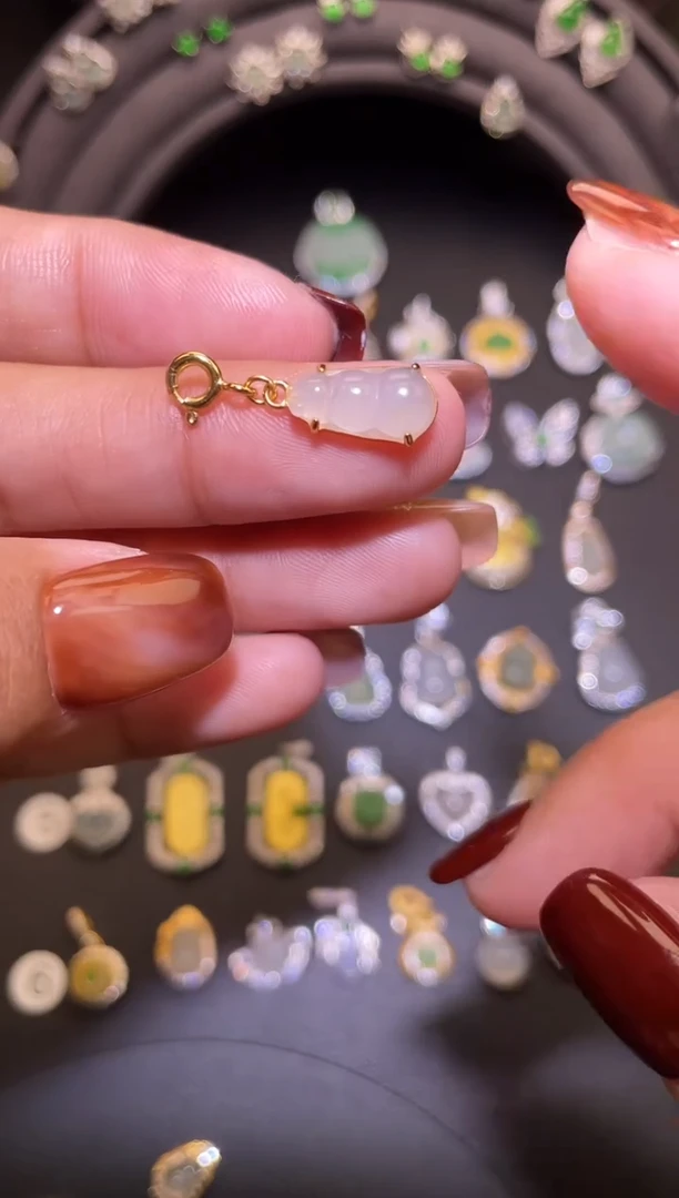 吊坠(不含链)银S925镶嵌翡翠1