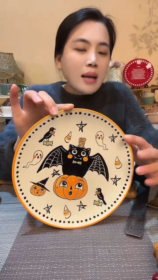 瓷片8.5英寸盘 微瑕介意勿拍