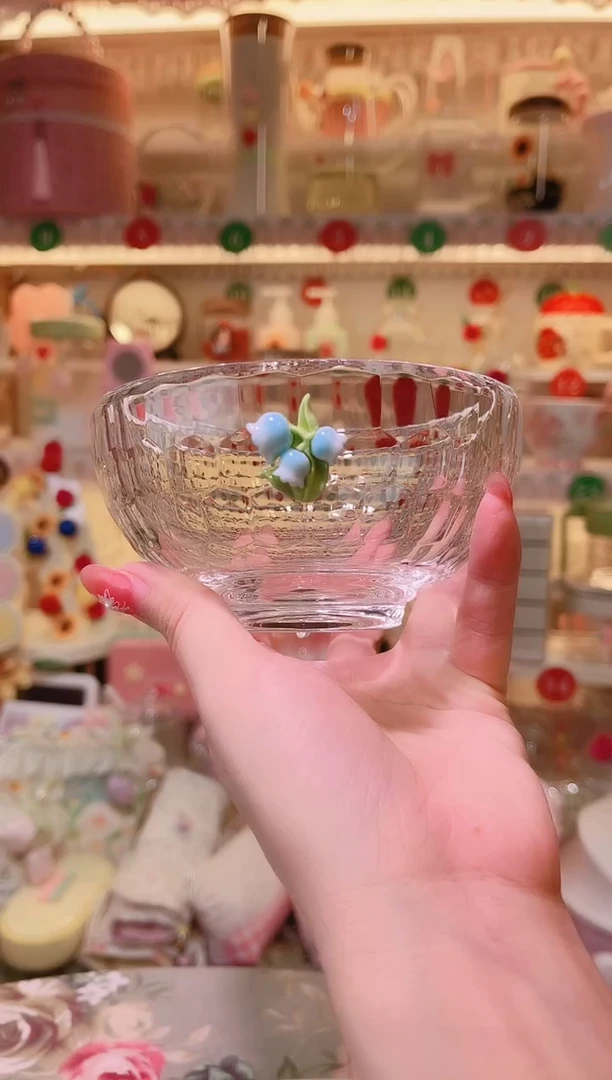 铃兰花水晶碗——手工制作品质好！
