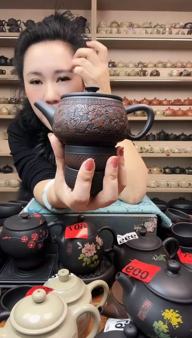 壶满雕花汉瓦+2跳叨杯