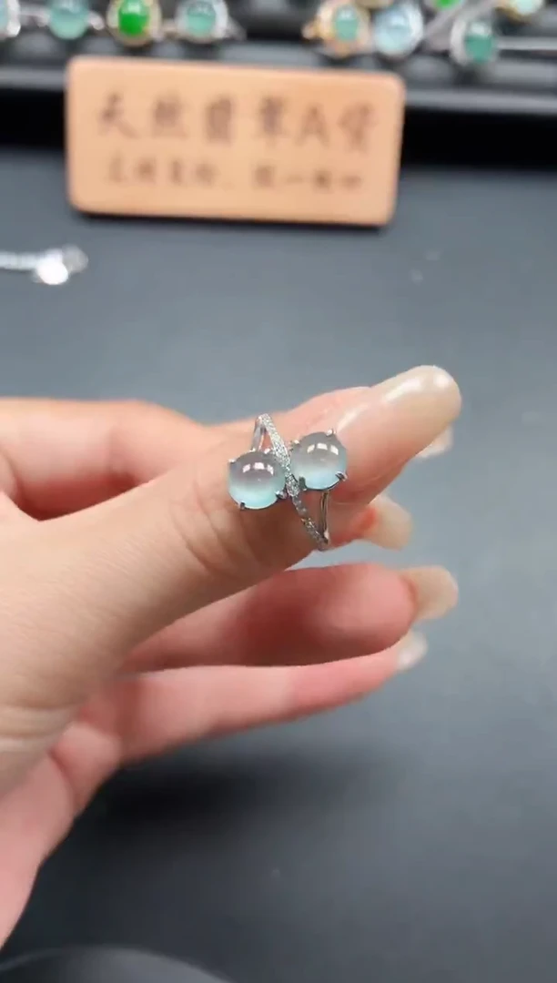 银S925镶嵌戒指翡翠111