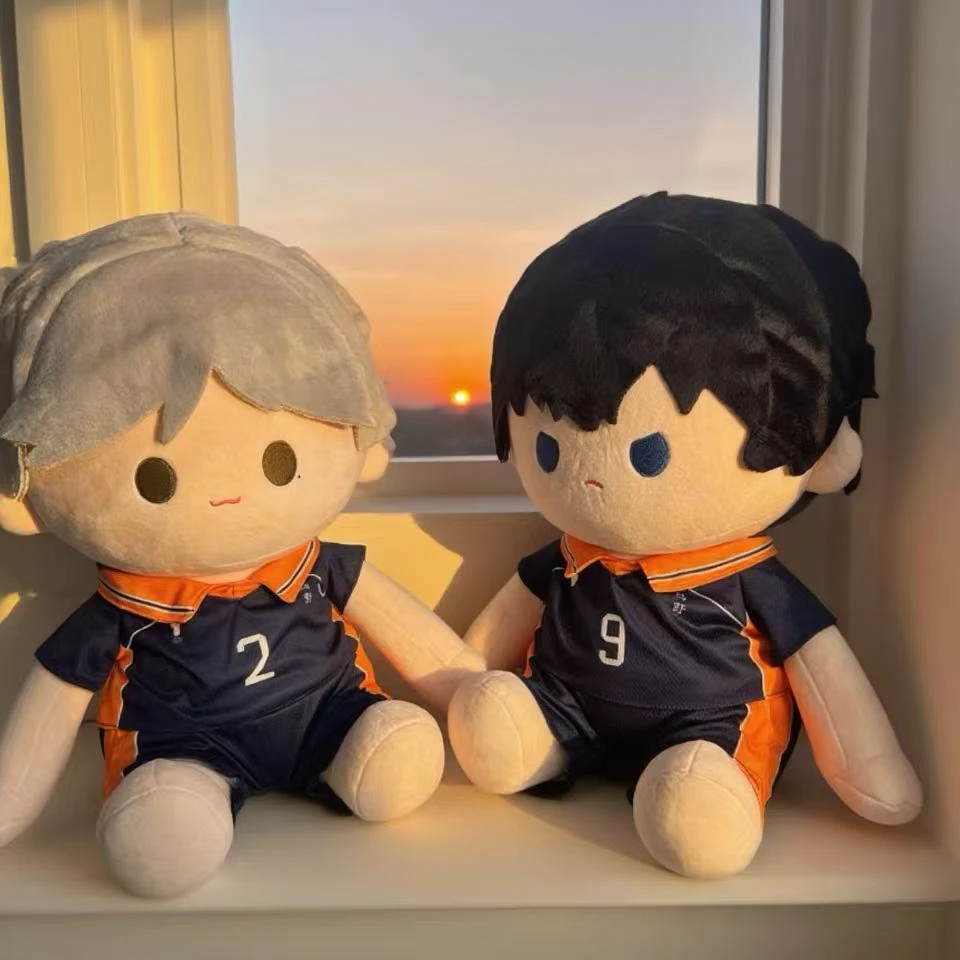 【现货包邮】排球少年同人40cm毛绒菅原孝支影山飞雄大号玩偶坐姿