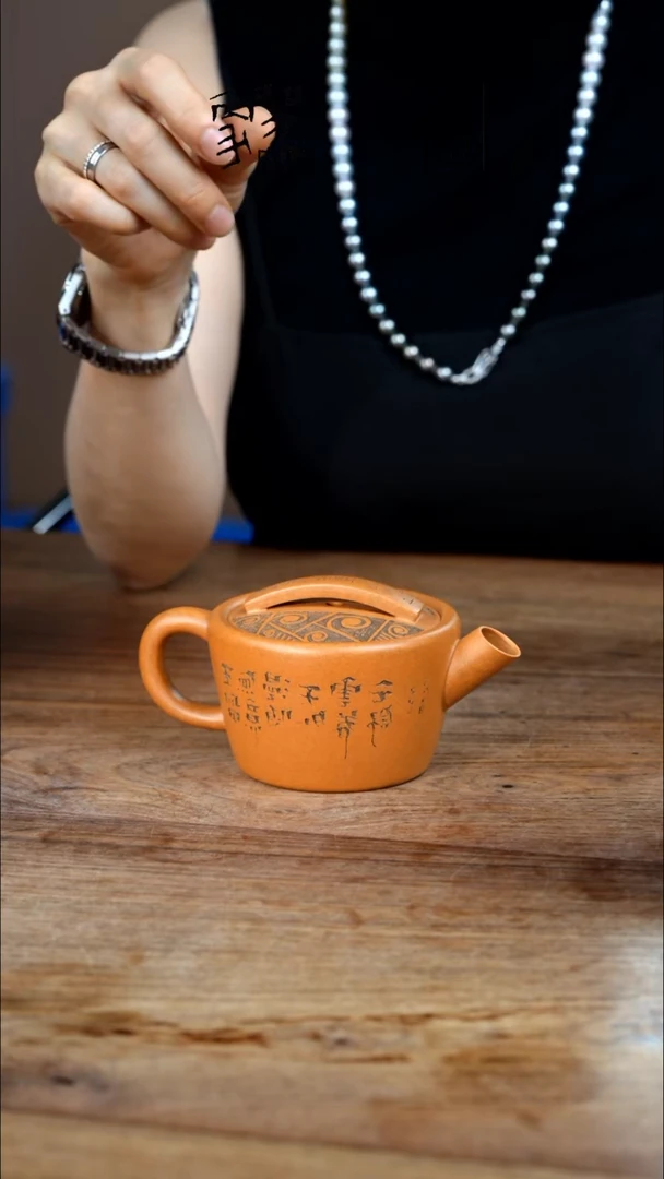 茶壶紫砂古***号器象联名黄金段冰桶刻绘