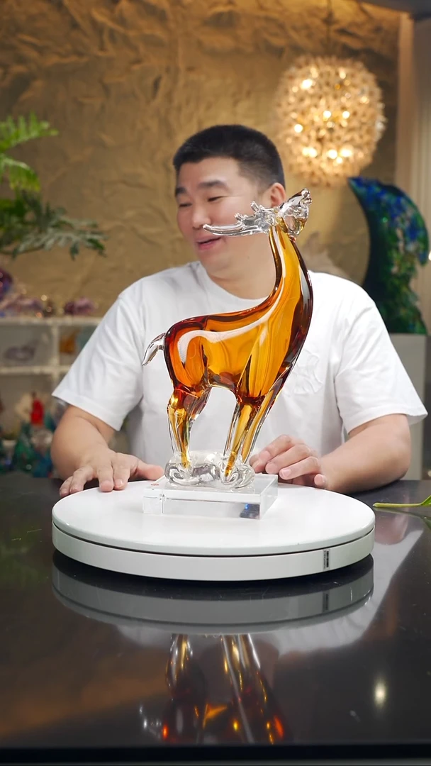 摆件福利琥珀鹿摆件