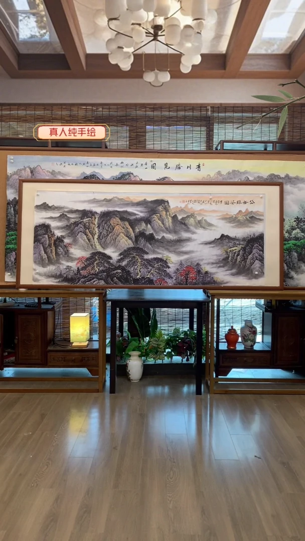 国画用****0国画纯手绘纯实木205*85cm