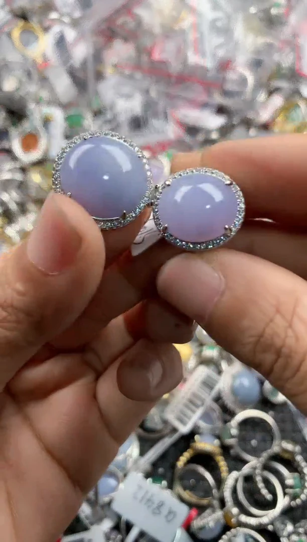 银S925镶嵌戒指翡翠7777---4