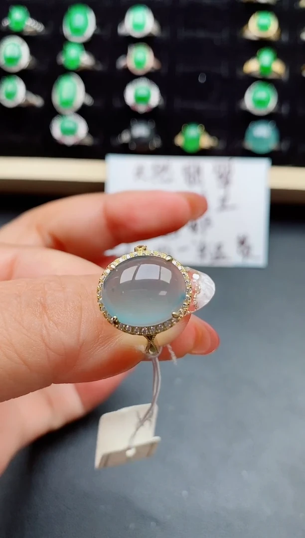 【闪购商品】翡翠戒指银S925镶嵌50850