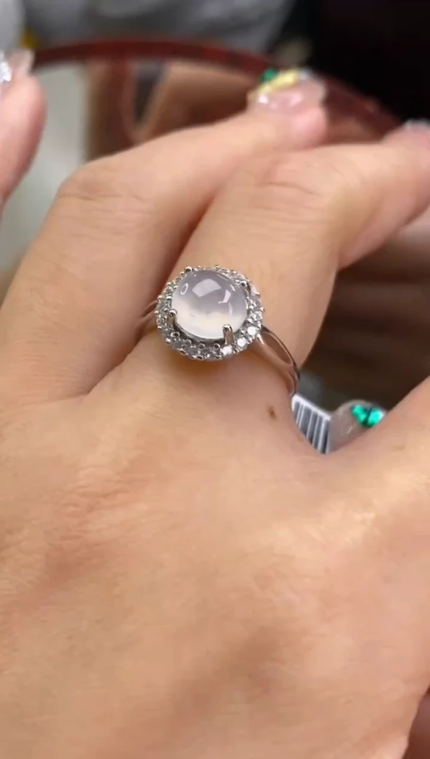 颈饰银S925镶嵌翡翠净货17142